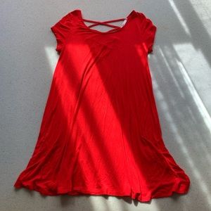 Red tee shirt dress